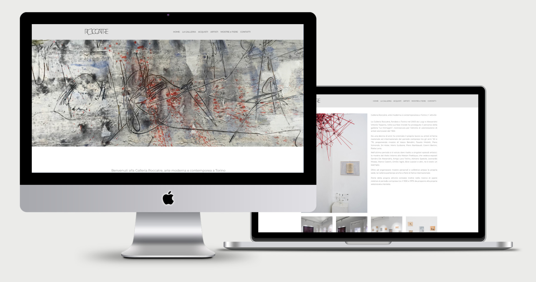 sito internet galleria roccatre - arte moderna